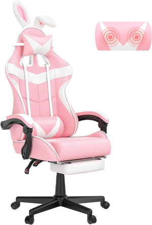 Computer Armchair Girlfriend Computer Gaming Chair Pink Gaming Chair With Footrest Sister Wife and Love (Pink) Desk Gamer Office