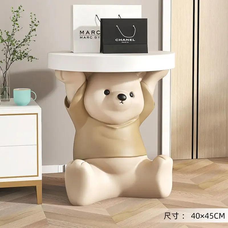 Creative Fashion Play Large Bear Coffee Tables Floor Modern Cute Side Table Bedroom Unique Muebles Table Night Home Furniture