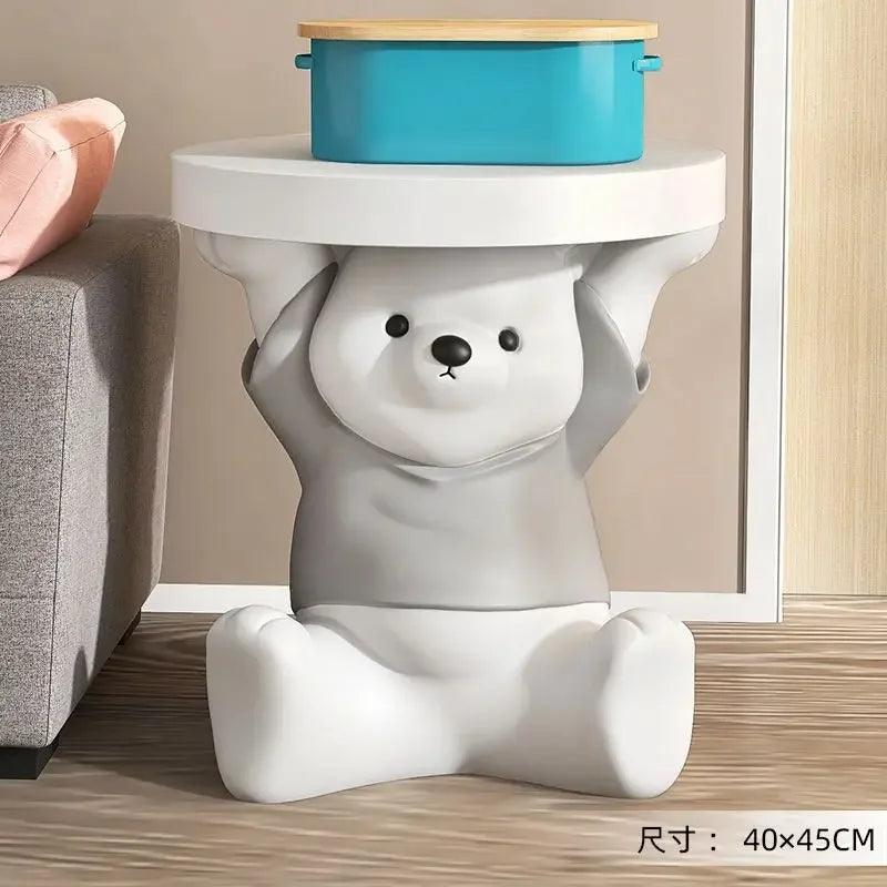 Creative Fashion Play Large Bear Coffee Tables Floor Modern Cute Side Table Bedroom Unique Muebles Table Night Home Furniture