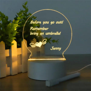 Creative Note Board Table Led Night Light USB Message Board Holiday Light With Pen For Children Girlfriend Decoration Desk Lamp