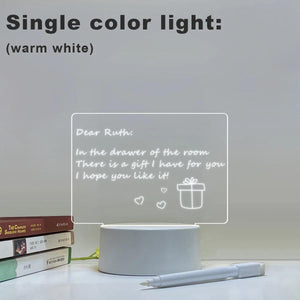 Creative Note Board Table Led Night Light USB Message Board Holiday Light With Pen For Children Girlfriend Decoration Desk Lamp