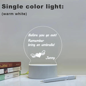 Creative Note Board Table Led Night Light USB Message Board Holiday Light With Pen For Children Girlfriend Decoration Desk Lamp