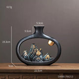 Creativity Japanese style feng shui wealth vase office Living room desktop decoration vases for home decor Accessories Art gift