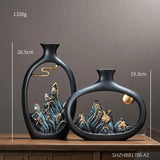 Creativity Japanese style feng shui wealth vase office Living room desktop decoration vases for home decor Accessories Art gift