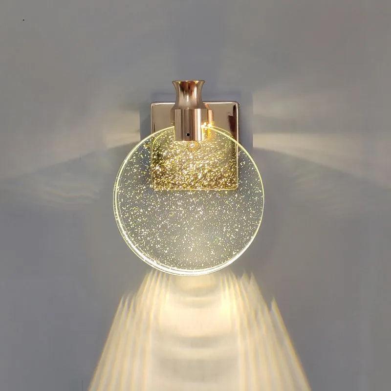 Crystal Wall Lamp Led Modern Lighting Luxury Glass Gold Living Bedroom Bedside Mirror Stair Aisle Front Nordic Bathroom Lights