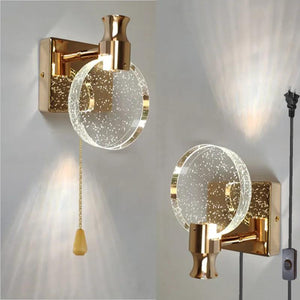 Crystal Wall Lamp Led Modern Lighting Luxury Glass Gold Living Bedroom Bedside Mirror Stair Aisle Front Nordic Bathroom Lights