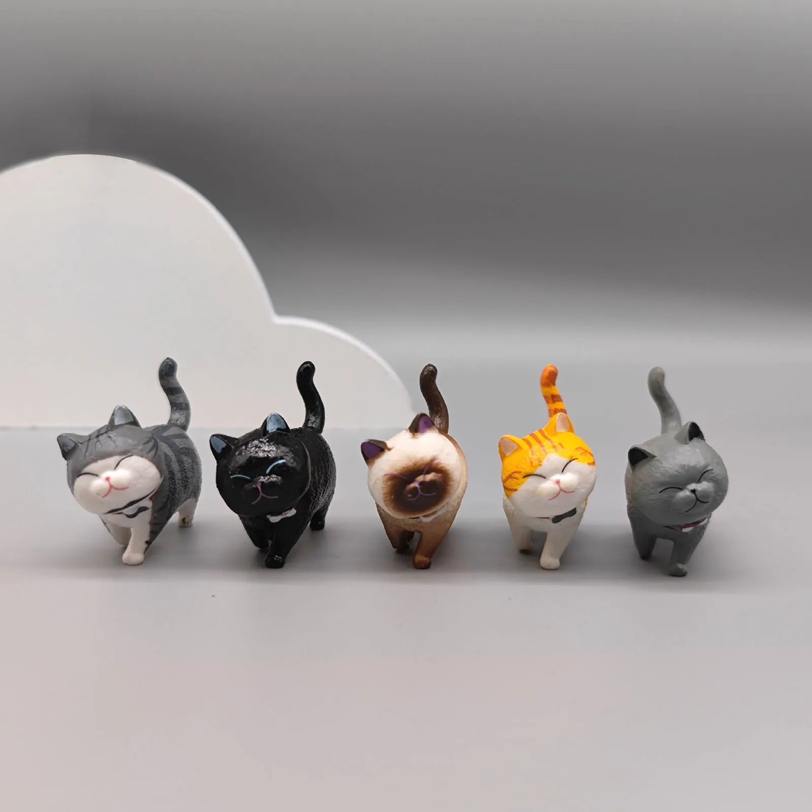 Cute Cat Miniature Sculptures Decompression Cat Ornaments Table Art Original Gifts Cute Miniatures Modern Room Decoration