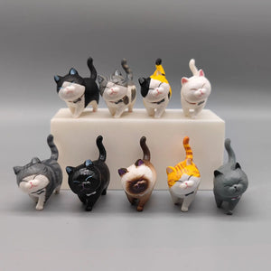 Cute Cat Miniature Sculptures Decompression Cat Ornaments Table Art Original Gifts Cute Miniatures Modern Room Decoration