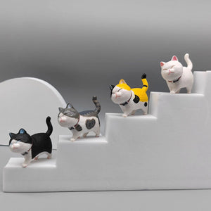 Cute Cat Miniature Sculptures Decompression Cat Ornaments Table Art Original Gifts Cute Miniatures Modern Room Decoration