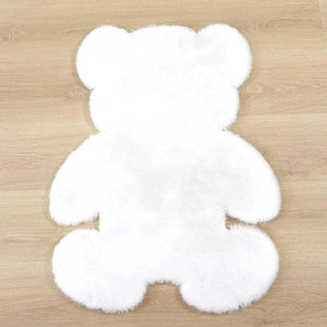 Cute Children Room's Rugs Rabbit Bear Bedroom Furry Floor Mat Kawaii Washable Thermal Carpet For Baby Entrance Kids Door Mats