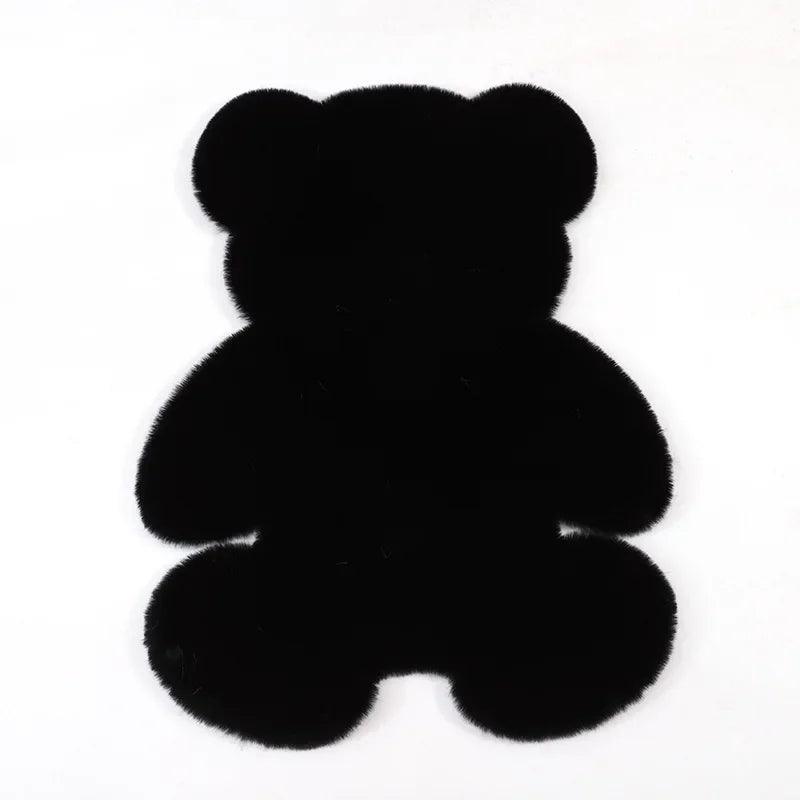 Cute Children Room's Rugs Rabbit Bear Bedroom Furry Floor Mat Kawaii Washable Thermal Carpet For Baby Entrance Kids Door Mats