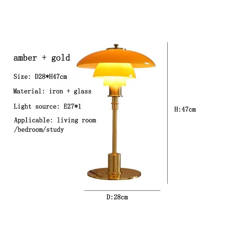 Danish Designer Nordic PH3 Glass Reading LED Table Lamp Modern Simple Living Room Bedroom Study Bedside Decoration Small Plate