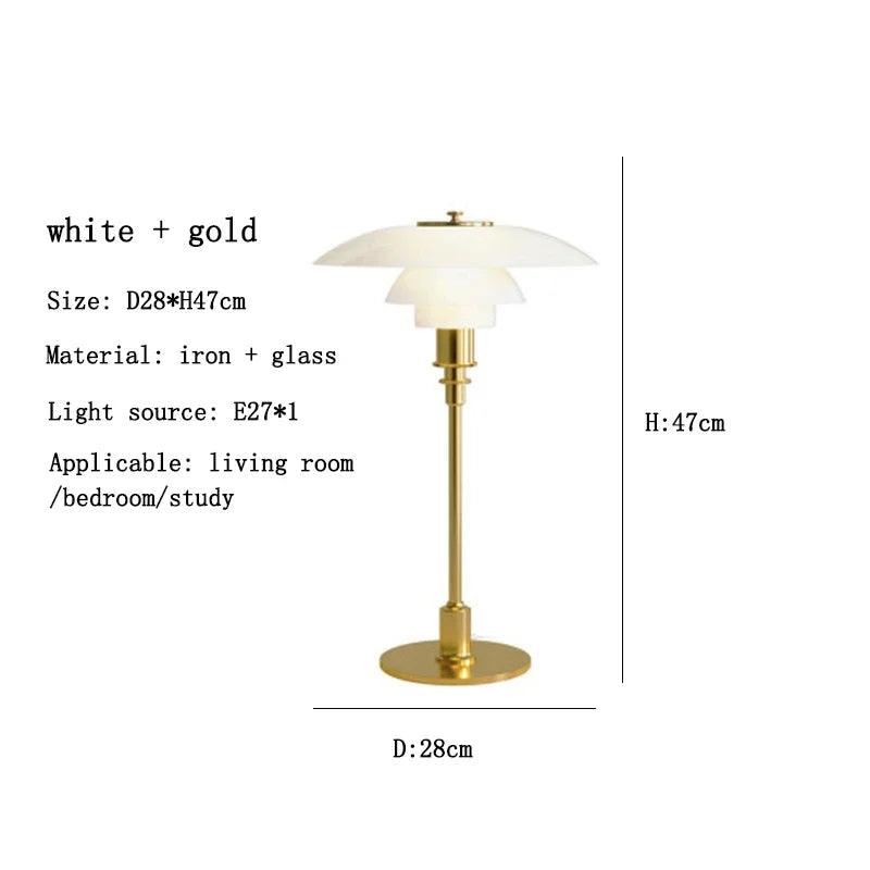 Danish Designer Nordic PH3 Glass Reading LED Table Lamp Modern Simple Living Room Bedroom Study Bedside Decoration Small Plate