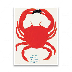 David Shrigley Tomato Lemon Frog Crab Ass Wall Art Canvas Painting Nordic Posters And Prints Wall Pictures For Living Room Decor