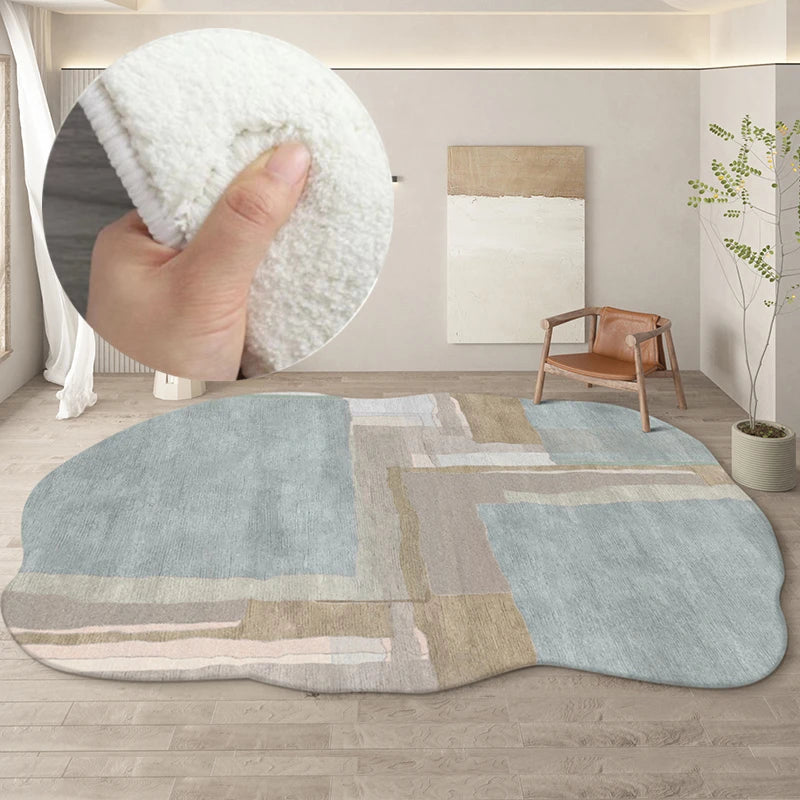 Decoration Carpet Irregular Round Living Room Home Special-shaped Thickened Fluffy Plush Sofa Lounge Bedroom Rug коврик decor