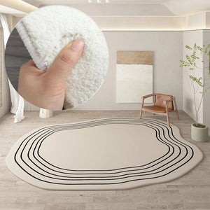 Decoration Carpet Irregular Round Living Room Home Special-shaped Thickened Fluffy Plush Sofa Lounge Bedroom Rug коврик decor