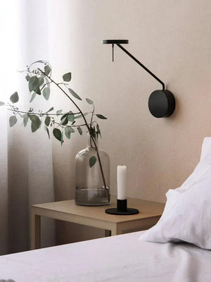 Designer Black Wall Lamp for Bedroom Study Room with Adjustable Swing Arm Wall Light Creative Long pole Flexible Wall Lamp