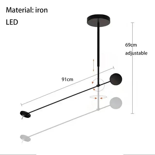 Designer Black Wall Lamp for Bedroom Study Room with Adjustable Swing Arm Wall Light Creative Long pole Flexible Wall Lamp