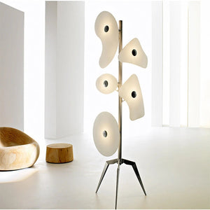 Designer Floor Lamp Creative Foscarini Orbital Floor Light Living Room Corner Bedside Art Acrylic Shade Standing Lamp