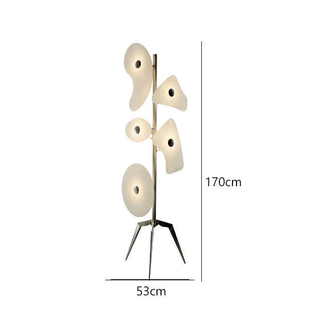 Designer Floor Lamp Creative Foscarini Orbital Floor Light Living Room Corner Bedside Art Acrylic Shade Standing Lamp