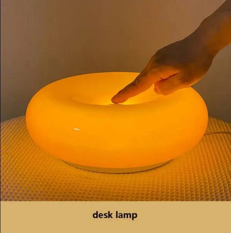 Donut Wall Lamp Bauhaus Retro Touch Desk Lamp Living room TV Wall Light Bedroom Bedside Lamp LED Atmosphere Decoration Lamp