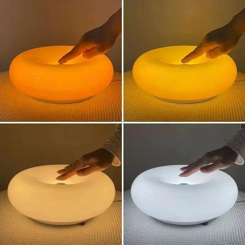 Donut Wall Lamp Bauhaus Retro Touch Desk Lamp Living room TV Wall Light Bedroom Bedside Lamp LED Atmosphere Decoration Lamp