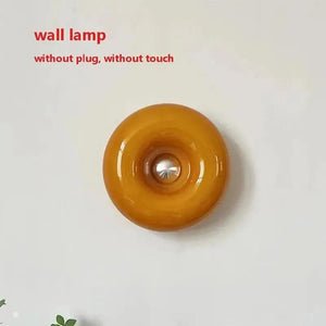 Donut Wall Lamp Bauhaus Retro Touch Desk Lamp Living room TV Wall Light Bedroom Bedside Lamp LED Atmosphere Decoration Lamp