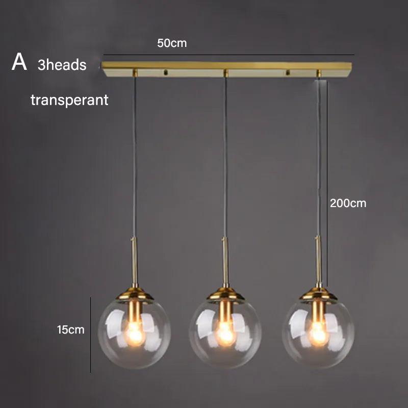 Dropshipping Modern Glass Ball Chandelier Nordic Retro Long Staircase Pendant Lamp for Living Room Home Decor Lighting Fixtures