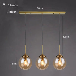 Dropshipping Modern Glass Ball Chandelier Nordic Retro Long Staircase Pendant Lamp for Living Room Home Decor Lighting Fixtures