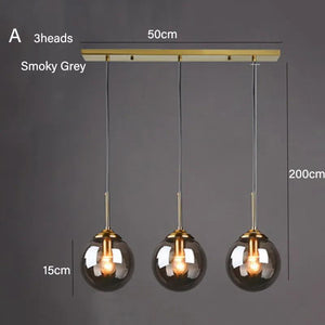 Dropshipping Modern Glass Ball Chandelier Nordic Retro Long Staircase Pendant Lamp for Living Room Home Decor Lighting Fixtures