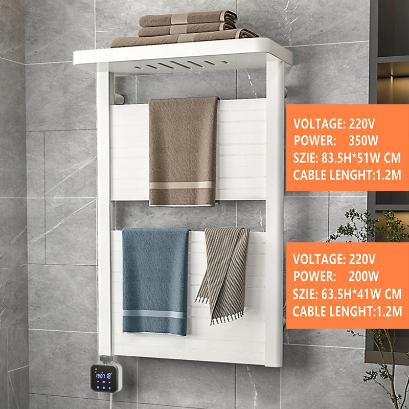 Electric Bath Towel Warmer Heating Towel Shelf Towel Dryer Heated Electric Towel Rack Smart Home Electric Towel Dryer