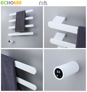 Electric Heated Towel Rack 304 Stainless Steel Hidden Installation Towel Drying Rack Constant Temperature Brushed Towel Warmer