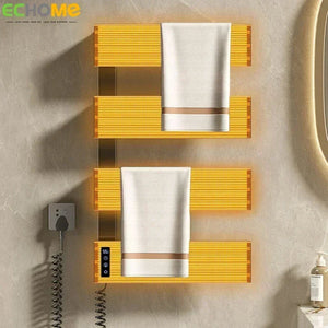 Electric Heated Towel Rack Aluminum Alloy Bathroom Towel Heating and Drying Rack Sterilization and Disinfection Towel Warmer