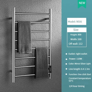 Electric Heated Towel Rack Household Bathroom Towel Rack Electric Towel Warmer Stainless Steel Storage Rack Bathroom Accessories