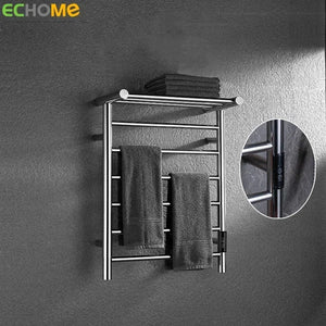 Electric Heated Towel Rack Household Bathroom Towel Rack Electric Towel Warmer Stainless Steel Storage Rack Bathroom Accessories