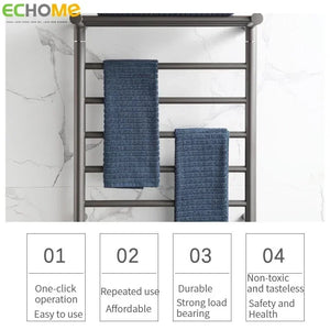 Electric Heated Towel Rack Household Bathroom Towel Rack Electric Towel Warmer Stainless Steel Storage Rack Bathroom Accessories