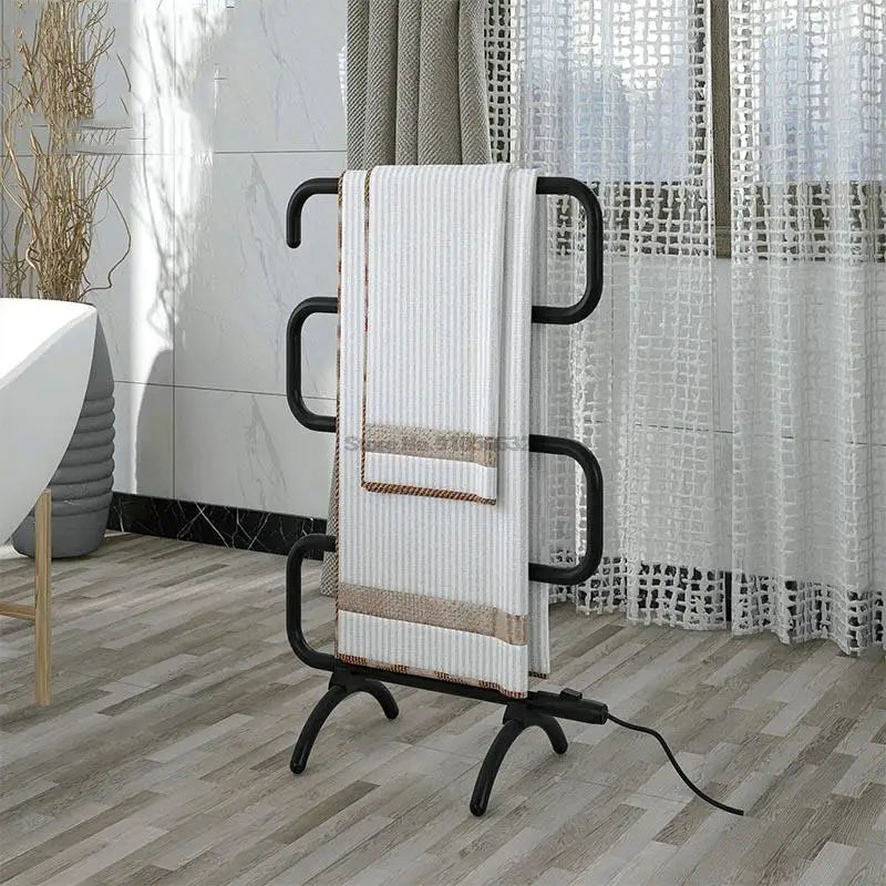 Electric Heating Towel Rack Floor Stand Towel Holder Rail Constant Temperature Towel Warmer Rail Bathroom Towel Dryer 56*30*92cm