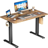 Electric Standing with Drawer 48 x 24 Inches Stand up Desk with Storage Height Adjustable Desk Sit Stand Desk Black Frame