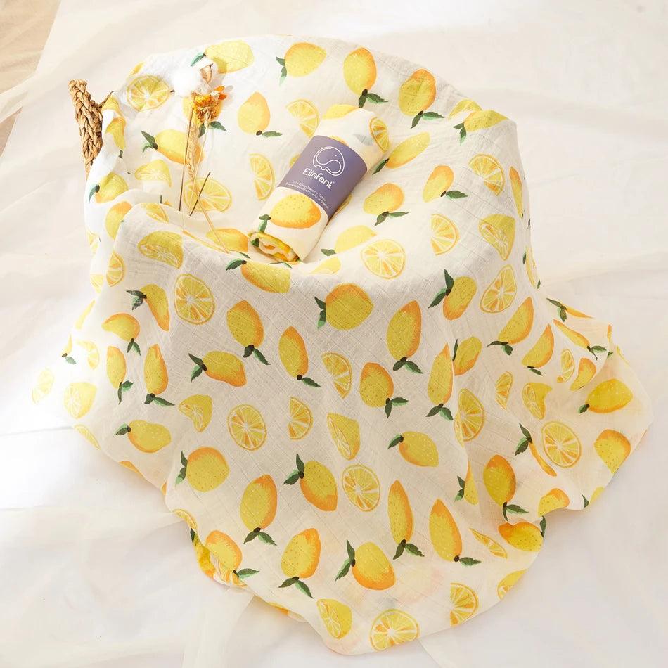 Elinfant 100% cotton 120*110cm 2 Layers Newborn Baby Bath Towel Wrap Muslin Swaddle Blankets Wholesale Dropshipping