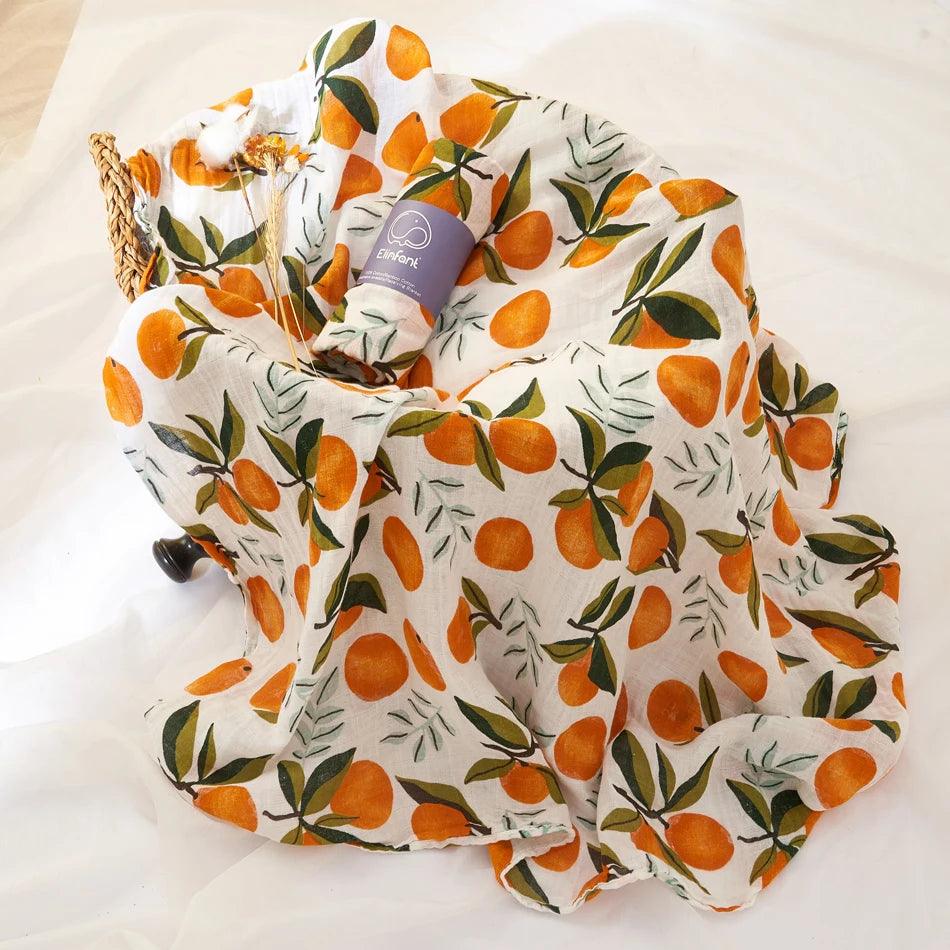 Elinfant 100% cotton 120*110cm 2 Layers Newborn Baby Bath Towel Wrap Muslin Swaddle Blankets Wholesale Dropshipping