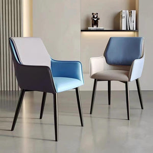 Ergonomic Kitchen Dining Chairs Modern PU Leather Balcony Luxury Arm Dining Chairs Office Relax Silla Comedor Furniture BL50CY