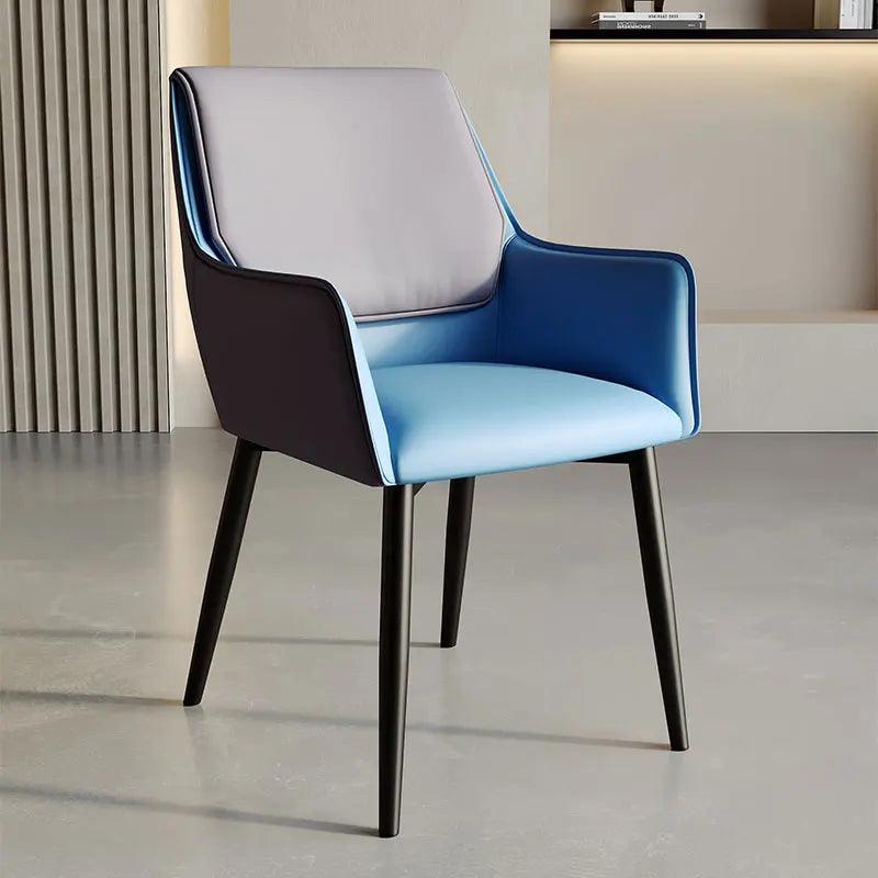 Ergonomic Kitchen Dining Chairs Modern PU Leather Balcony Luxury Arm Dining Chairs Office Relax Silla Comedor Furniture BL50CY