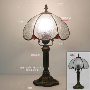 European Tiffany Retro Restaurant Bar Cafe Stained Glass Bedside Bedroom Creative Small Table Lamp E27 AC110V 220V