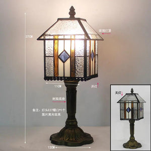 European Tiffany Retro Restaurant Bar Cafe Stained Glass Bedside Bedroom Creative Small Table Lamp E27 AC110V 220V