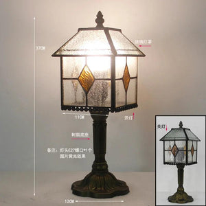 European Tiffany Retro Restaurant Bar Cafe Stained Glass Bedside Bedroom Creative Small Table Lamp E27 AC110V 220V