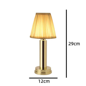 Fabric Bar Table Lamp With Dimmer Rechargeable Wireless Cloth Lampshade Atmosphere Light for Bar Hotel Bedroom Bedside Stand