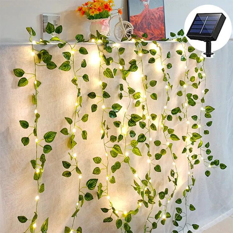 Fairy Lights 10m 100LED /5M 50 LED Solar Lights Maple Leaf Waterproof Outdoor Garland Solar Lamp Christmas for Garden Decoration