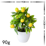 Fake Lemon Tree Bonsai Flower Potted Artificial Plastic Simulation Fruit Plant Pot Landscape Garden Yard Ornaments Home Decor