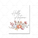 Fall Autumn Sayings Canvas Painting Hello Pumpkin Quote Wall Pictures Children Cartoon Art Print Halloween Poster Home Decor