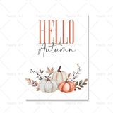 Fall Autumn Sayings Canvas Painting Hello Pumpkin Quote Wall Pictures Children Cartoon Art Print Halloween Poster Home Decor